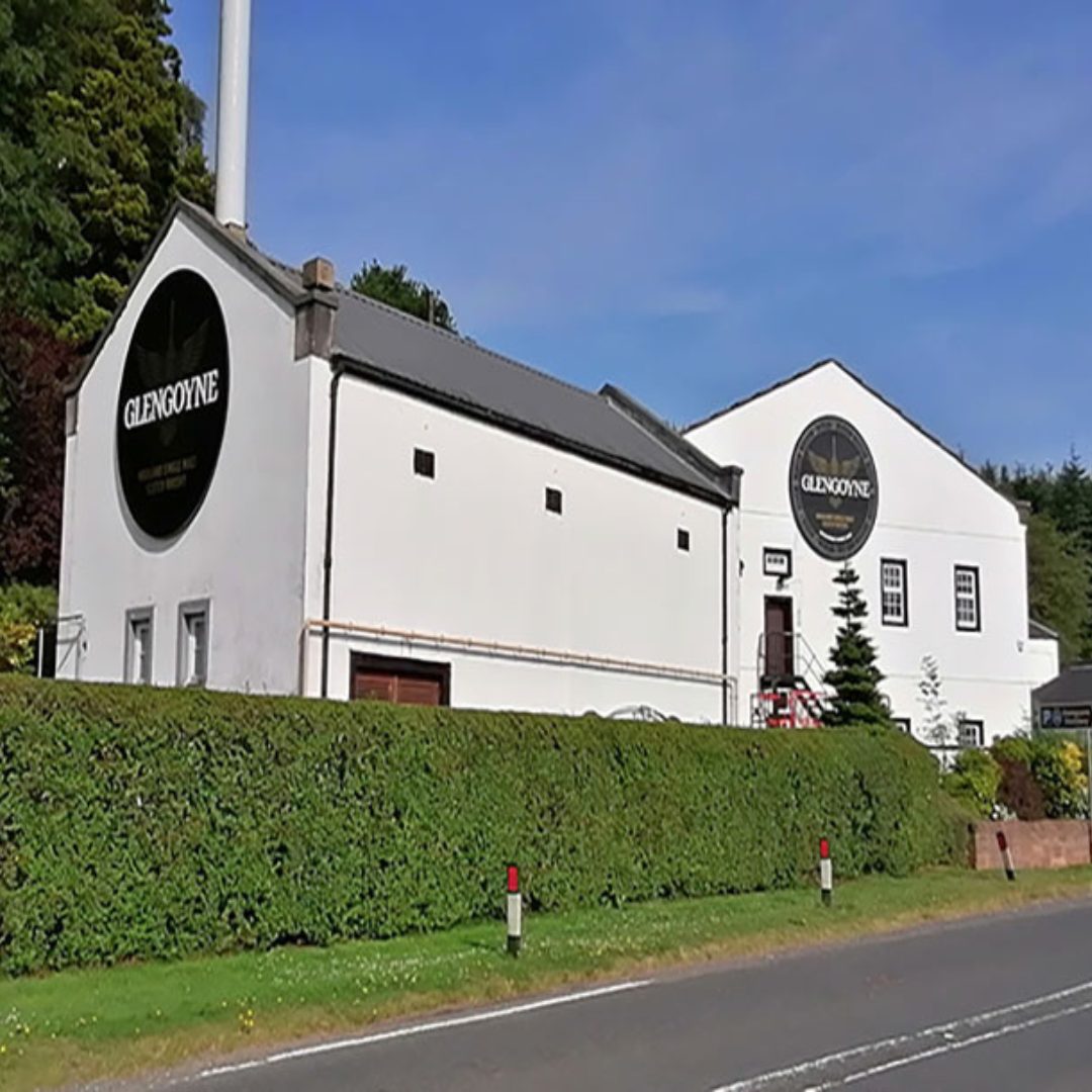 Outside of Glengoyne Distillery's whisky distillery
