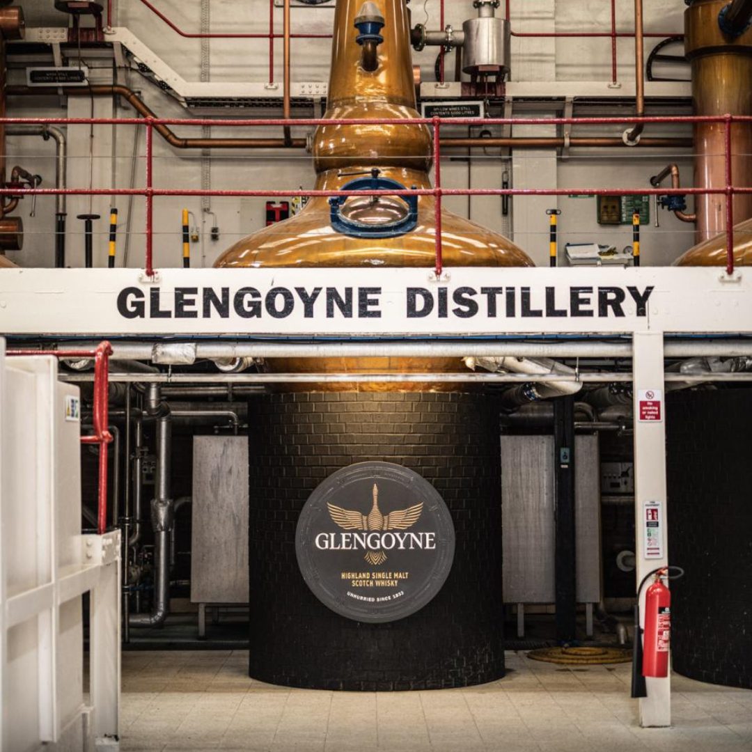 Inside a whisky distillery