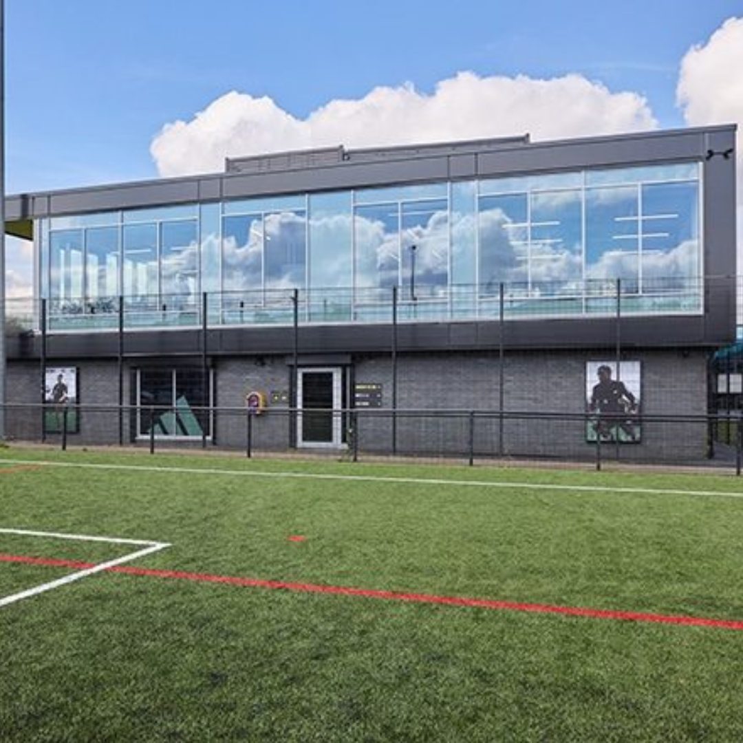 Football pitch outside of the new #MerkyFC HQ