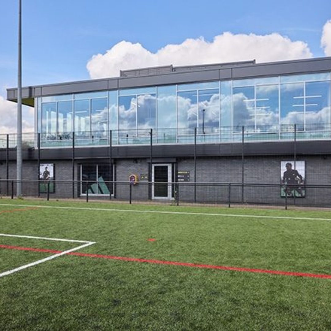 Football pitch by a community hub in Croydon