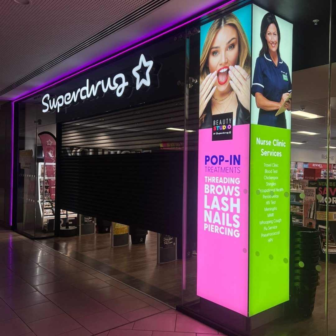Entrance into a superdrug store